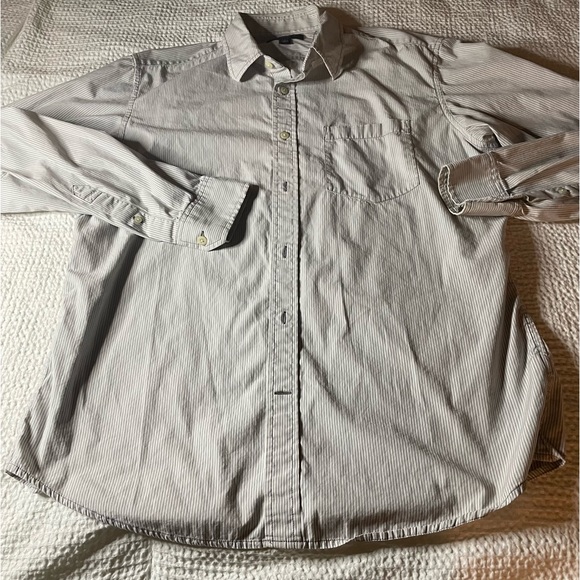 **3 for $21**!!! Banana Rep Men’s long sleeve btn-up, Slim Fit sz L, 16-16.5 nck - Picture 10 of 11